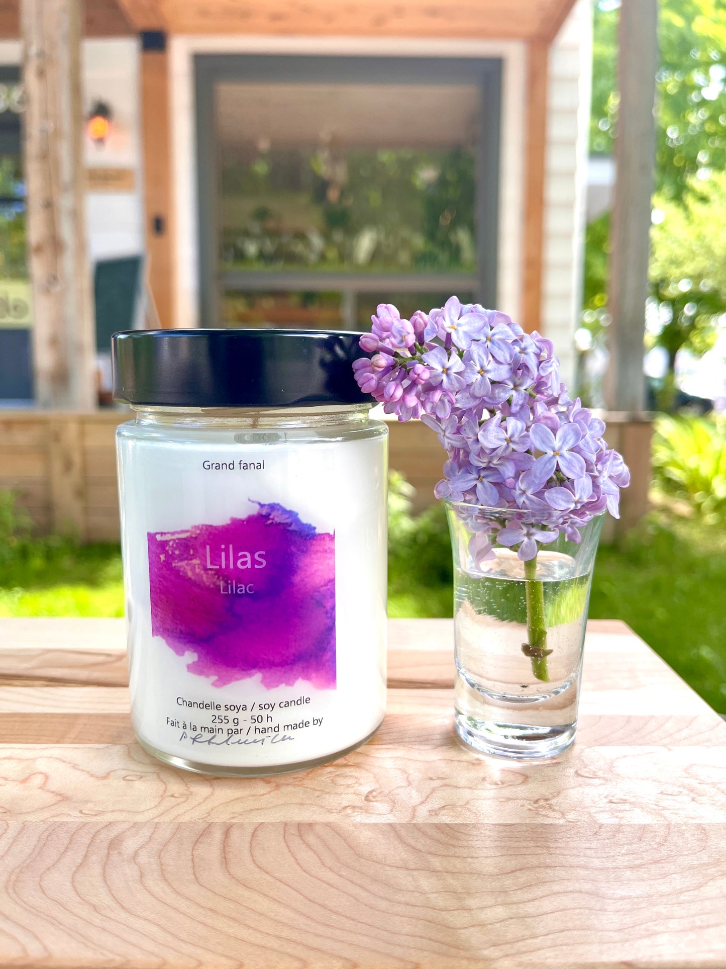 Lilac soy candle